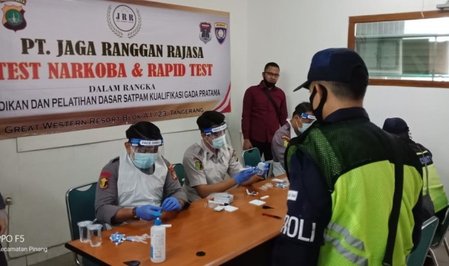 Diklat Gada Pratama, PT Jaga Ranggan Rajasa Adakan Cek Narkoba dan Rapid Test Ratusan Satpam ...